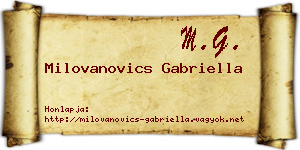 Milovanovics Gabriella névjegykártya