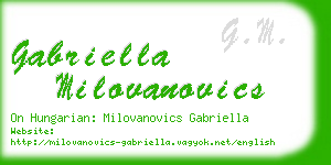 gabriella milovanovics business card
